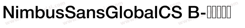 NimbusSansGlobalCS B字体转换